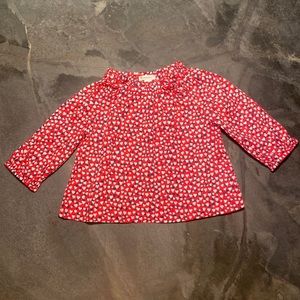 crewcuts toddler girl heart blouse size 3 EUC